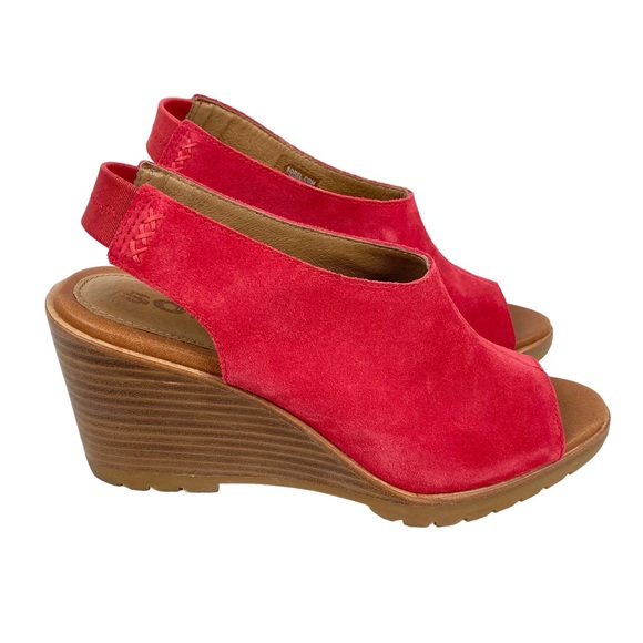 Sorel Ladies After Hours Slingback Sandals in Red size 8
